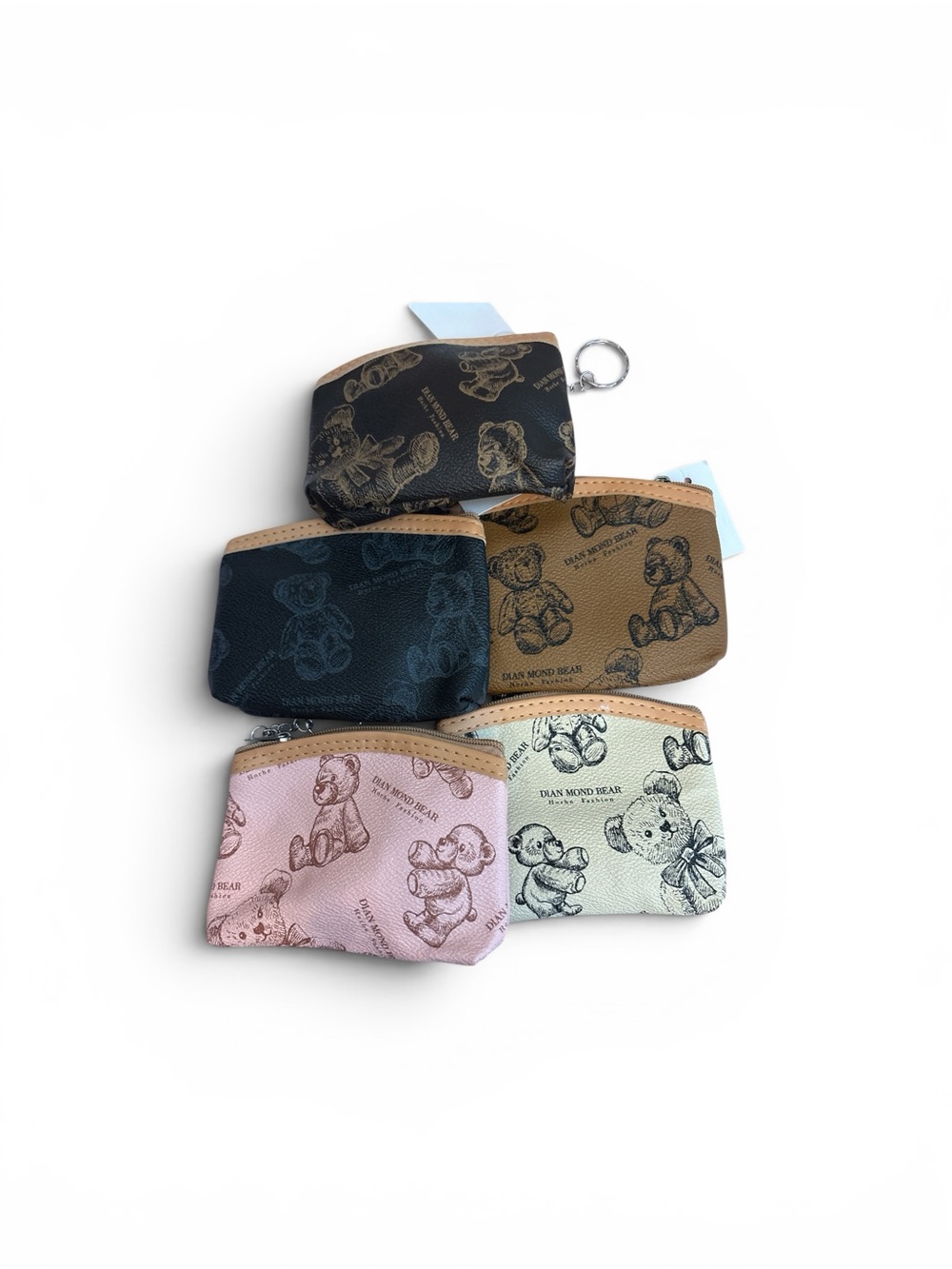Teddy Print Mini Coin Pouches - Multiple Colors